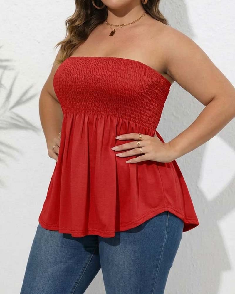 Topp Elastisk Axelbandslös A-Linje