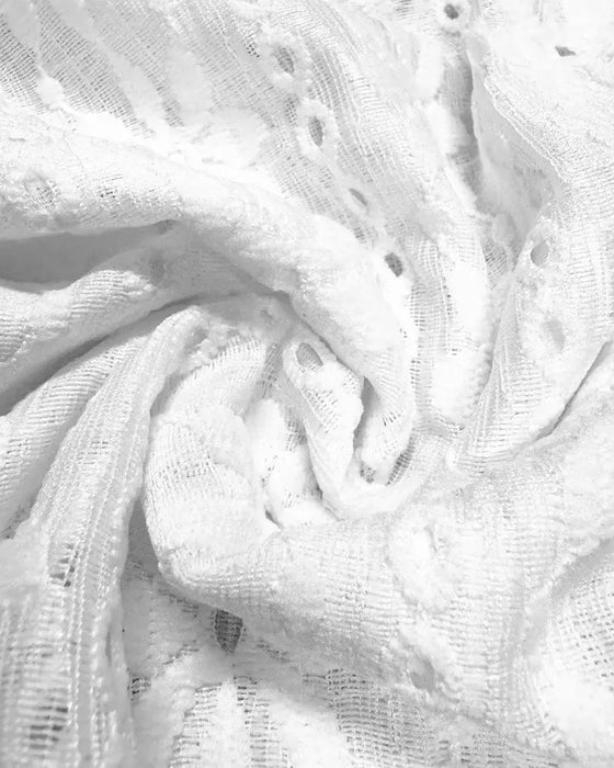 Blus Rund Hals Spets Virkad Kortärmad