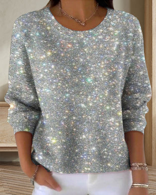 Casual Sweatshirt Med Rund Hals