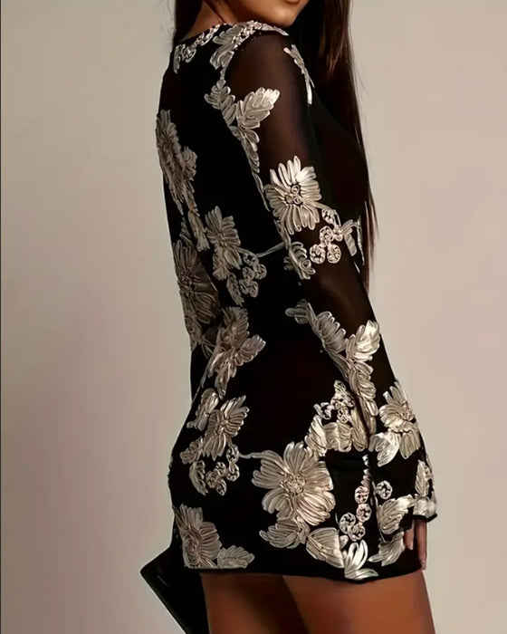 Modig Virkad Rak Klänning