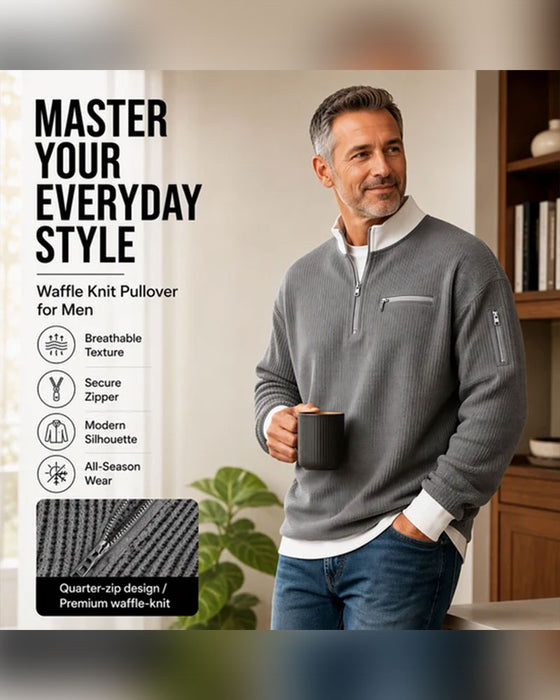 Sweatshirt Ståkrage Kontrasterande Dragkedja