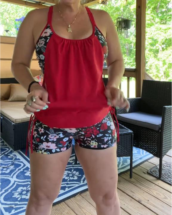 Badkläder Tryckt Hängslen Boxer