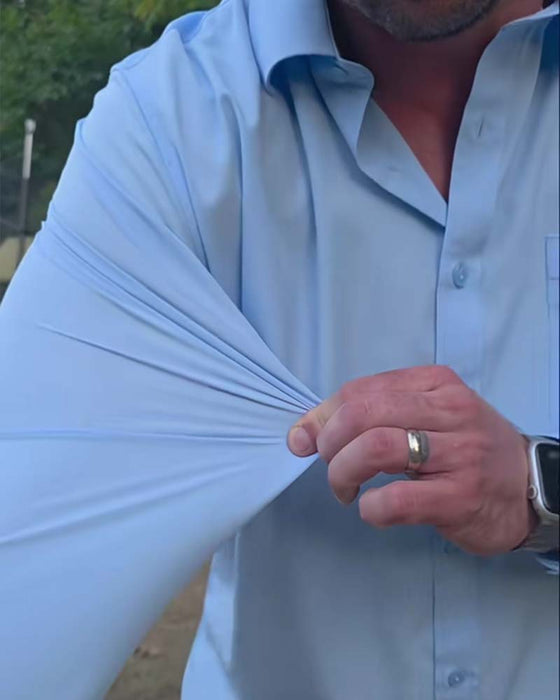 Skjorta Solid Casual Vattentät Stretch
