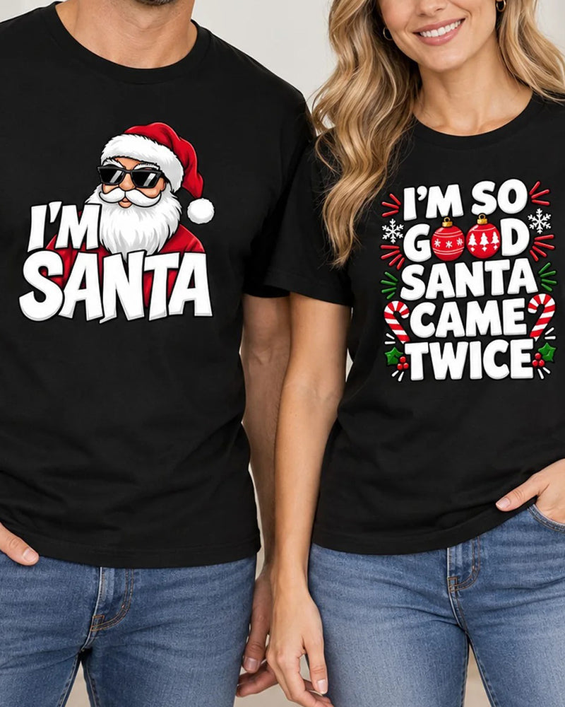 Jag Är Tomte Jul Par Grafisk T-Shirt