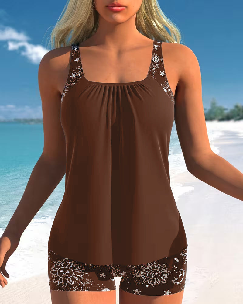 Tankini Soltryck Pojkshorts