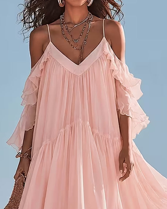Klädning Kamisol Ruffle Casual