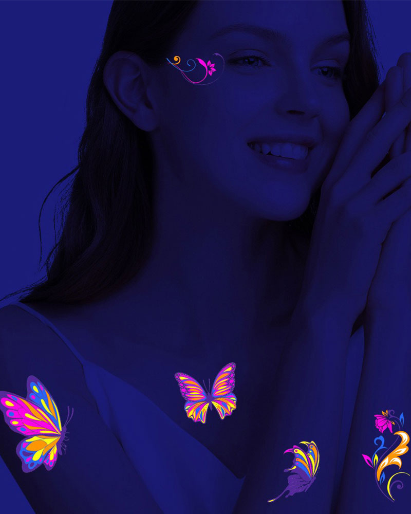 Fluorescerande Tatueringklistermärken