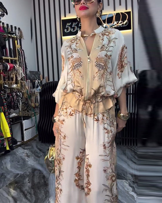 Kostym med Vida Ben Temperament Ståkrage Dragkedja