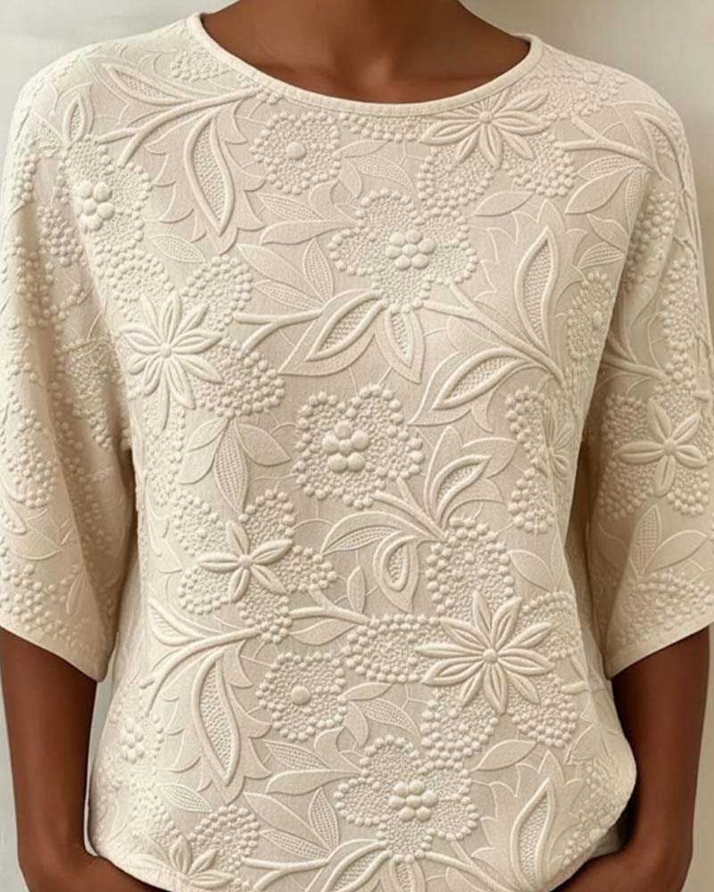 Blus Dam Casual Blommig