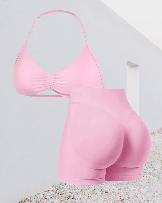 Set Hög Midja Lyftande Rumpa Leggings