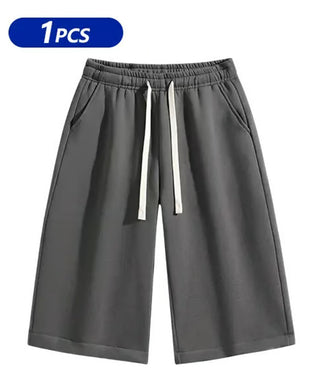 Herrshorts Enfärgade Med Snöreläsning