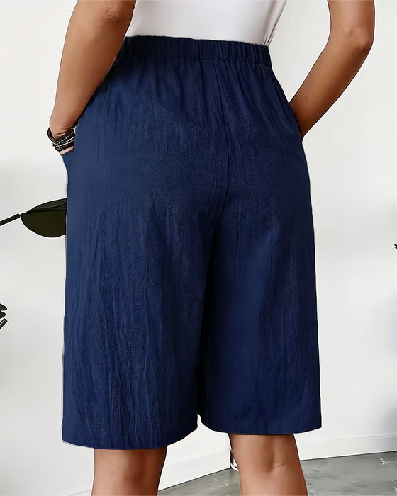 Shorts 100% Bomull Casual Ficka Design