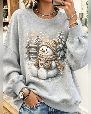 Sweatshirt Tryckt Långärmad