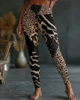 Byxor Hög Midja Leopardmönster Yoga