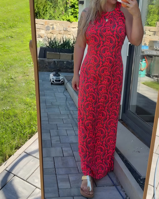 Klänning Halter Ärmlös Figursydd
