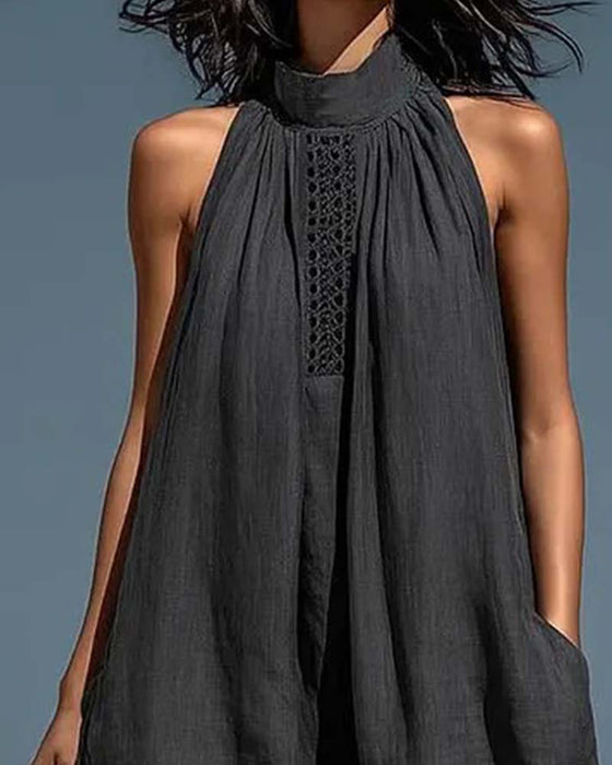 Jumpsuit Halter Hals Ärmlös