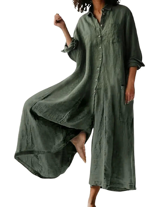 Jumpsuit Slag Löss Draperad Avslappnad