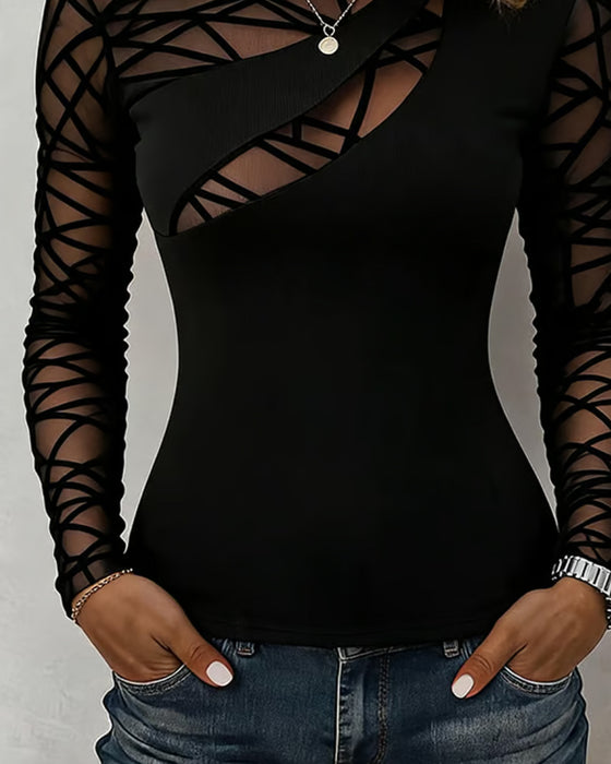 Topp Rundhalsad Kors Solid