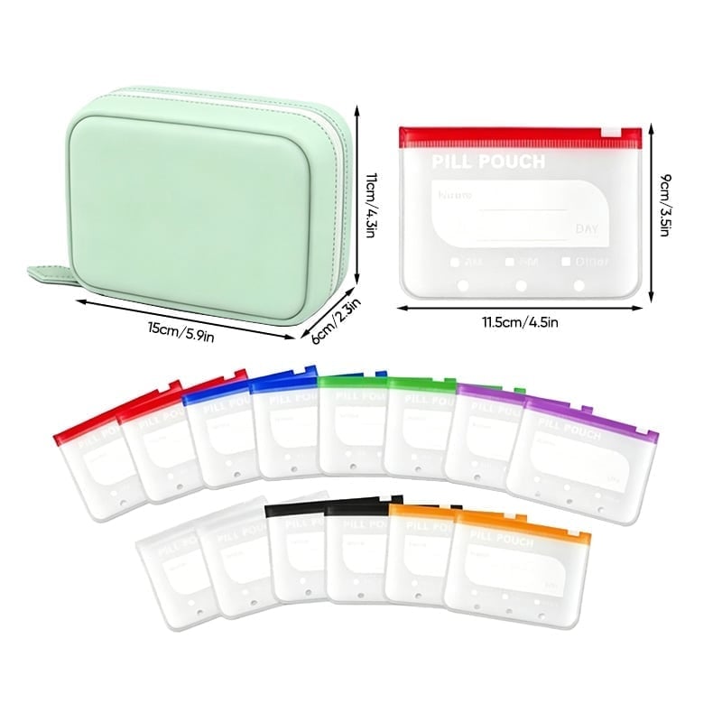 Premium vattentät PU resepillerbox-set