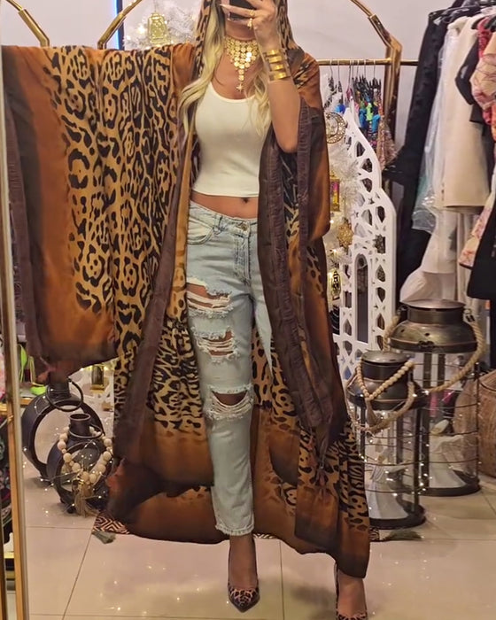 Rock Batwingärm Leopardtryck