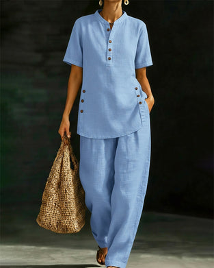 Set Bomull Lin Knapp