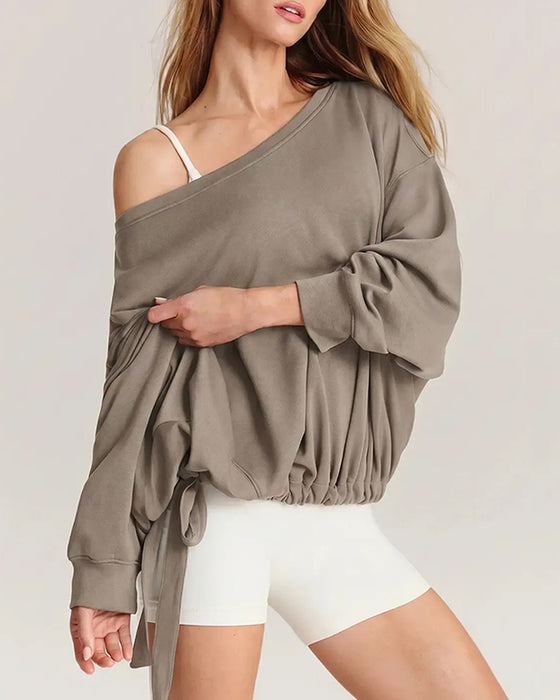 Sweatshirt Enaxlad Dragsko Löss