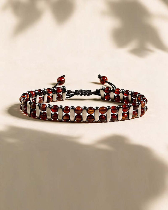 Naturlig Tigeröga Sten Armband