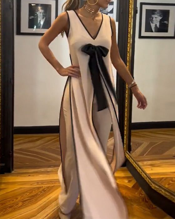 Elegant enfärgad ärmlös rosett