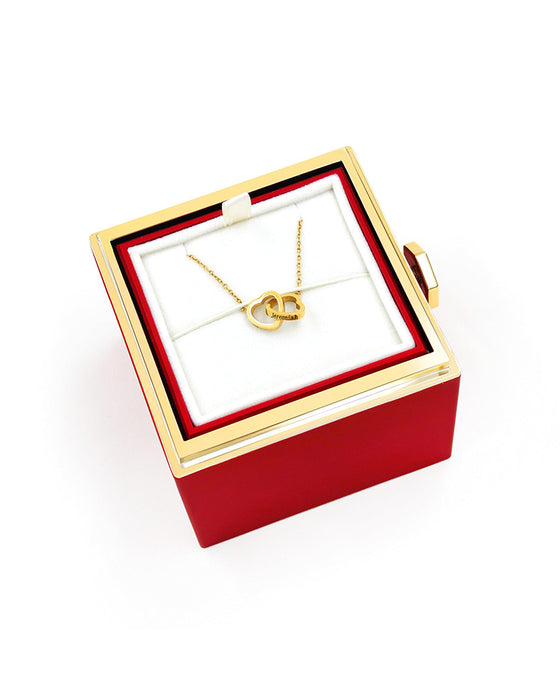 Halsband Benkedja Dubbelhjärta