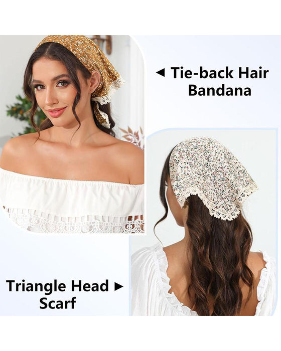 Liten Blommig Triangelscarf