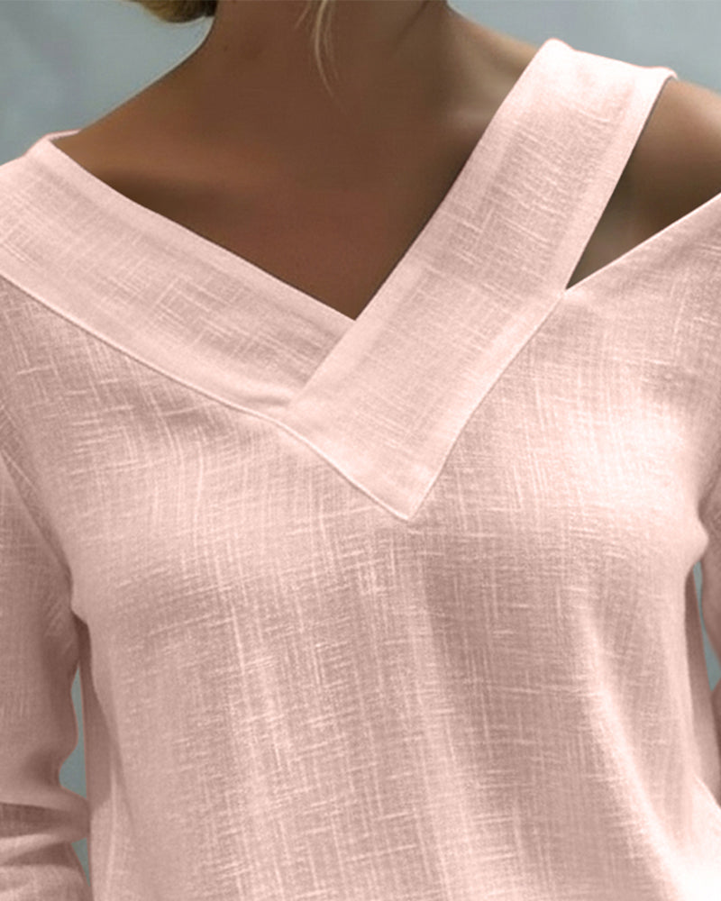 Topp Stilfull V-Ringning Axelfri