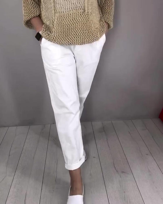 Byxor Avslappnad Ankel Smal