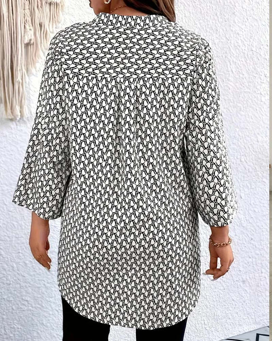 Blus V-Hals Elegant Sofistikerad Bohemisk
