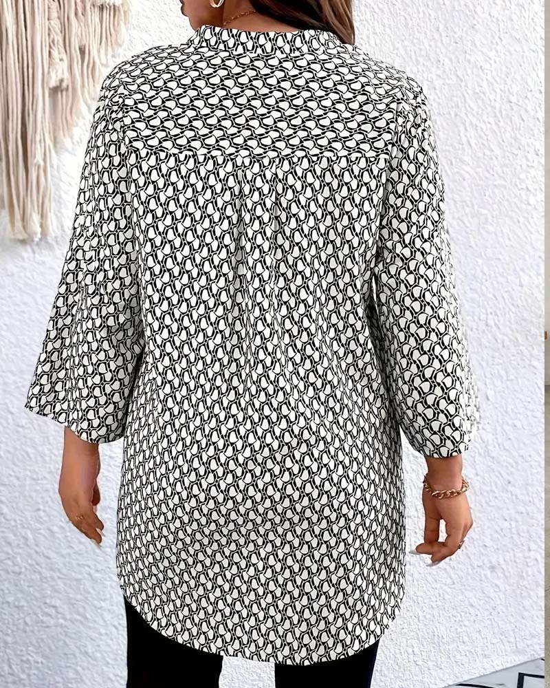 Blus V-Hals Elegant Sofistikerad Bohemisk