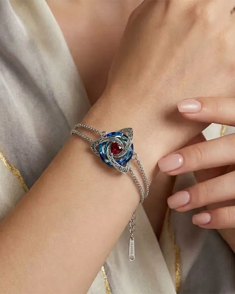 Armband Födelsesten Treenighetsknut
