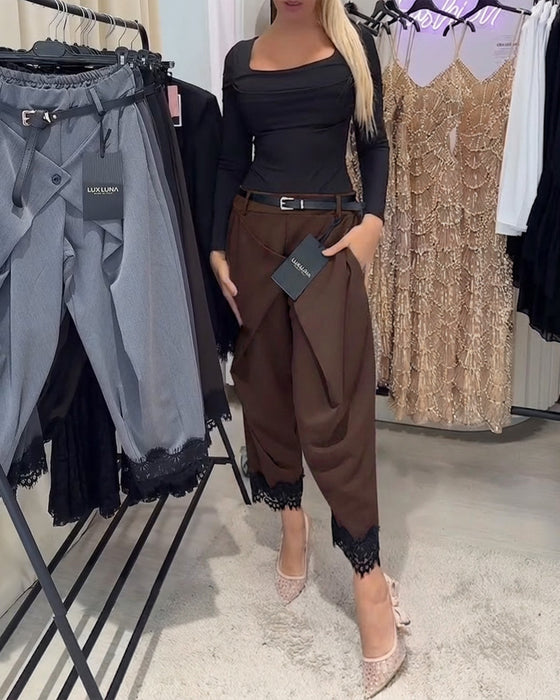 Byxor Modig Spets Sömnad Harem