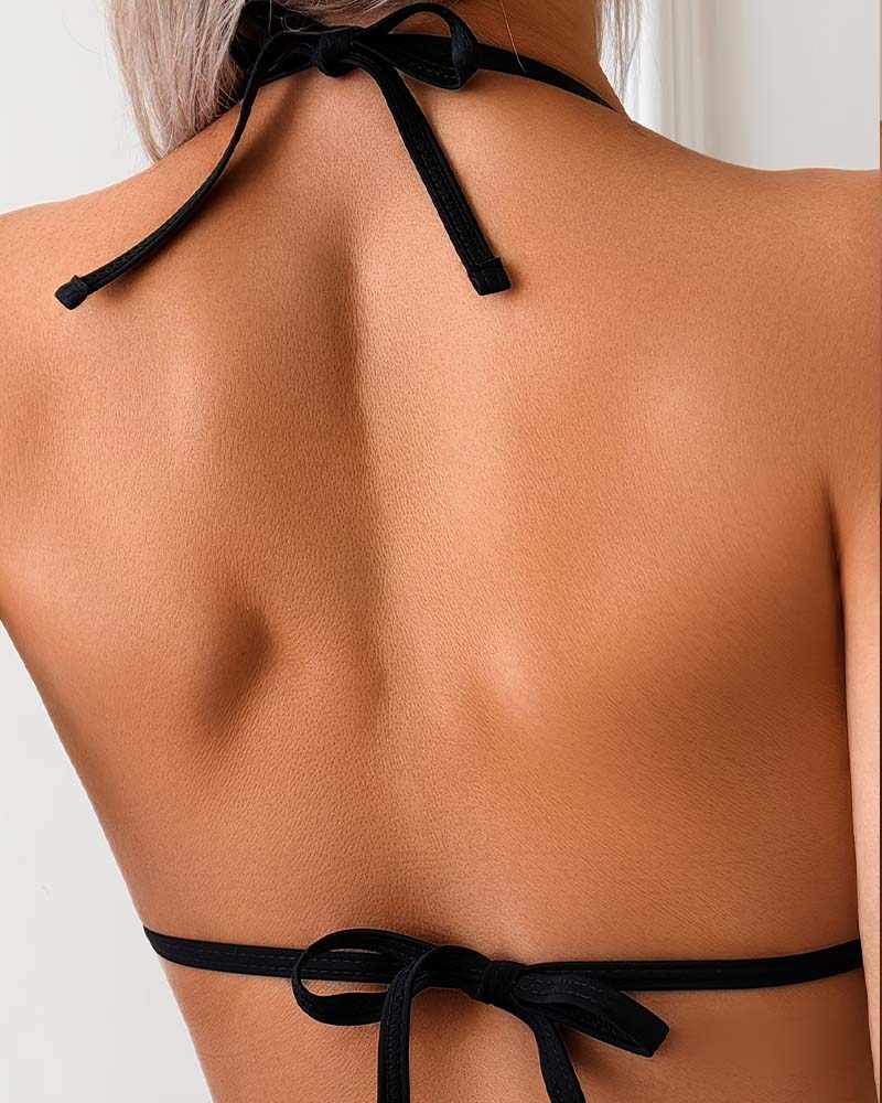 Bikini Vertikal Guldkedja Splitt