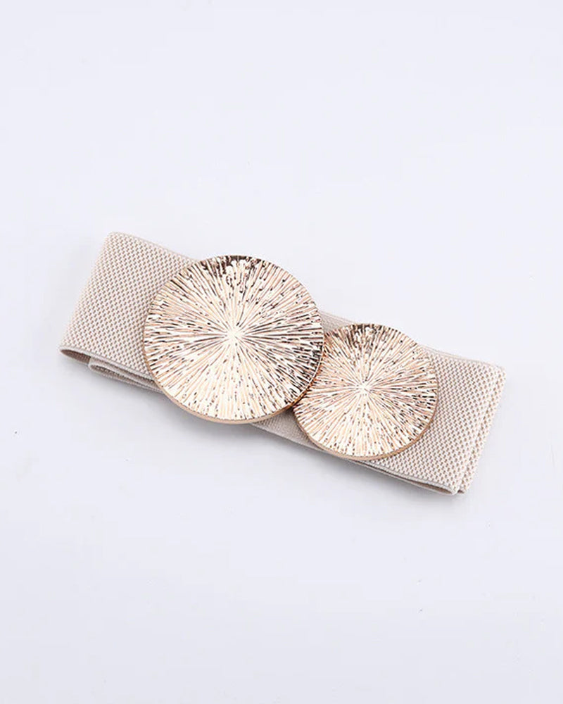 Dammars Vintage Elastiska Bälte Med Gyllene Spänne