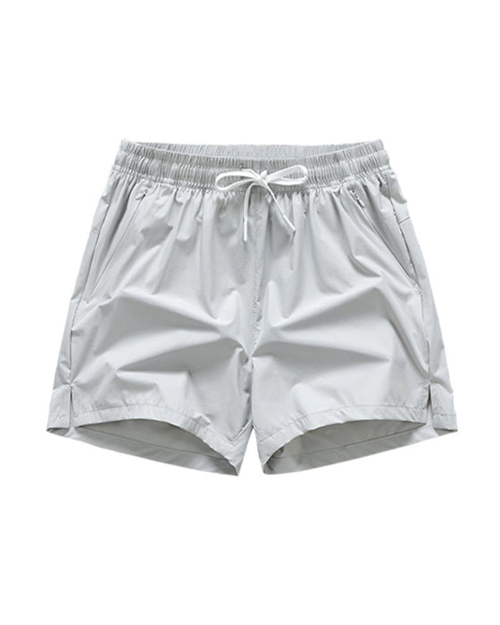 Shorts Män Elastisk Midja Ficka Snabbtorkande Is-Silke Sport