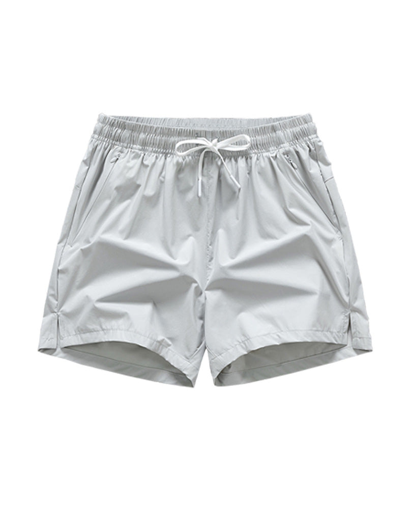 Shorts Män Elastisk Midja Ficka Snabbtorkande Is-Silke Sport
