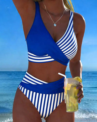 Bikini Korsrandig Tryckt