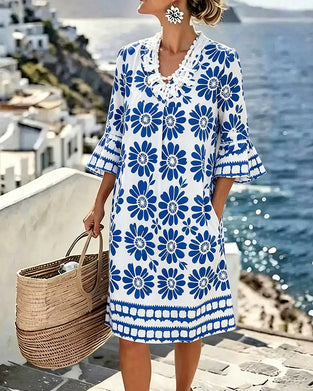 Klänning Daisy Ruffle V-Hals