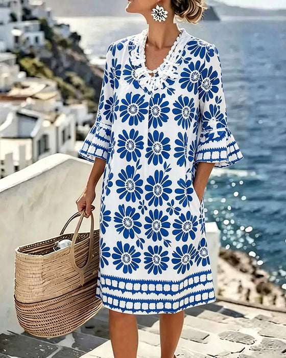 Klänning Daisy Ruffle V-Hals