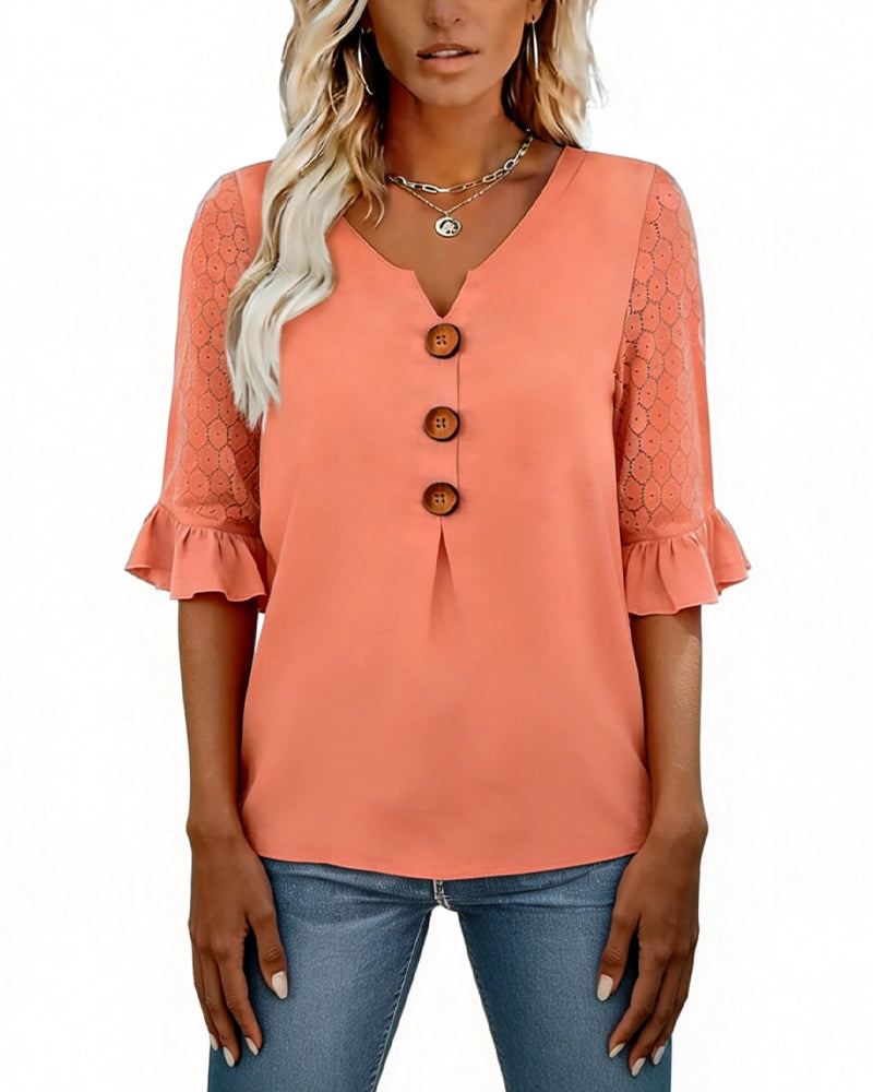 Blus Rynkad Hål Ut Lapptäcke