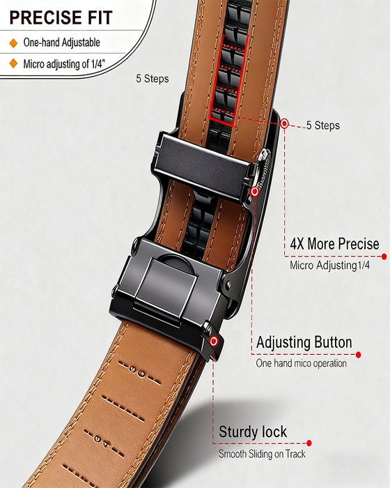 🎁 Läder Ratch Bälte Med Justerbar Spänne💼