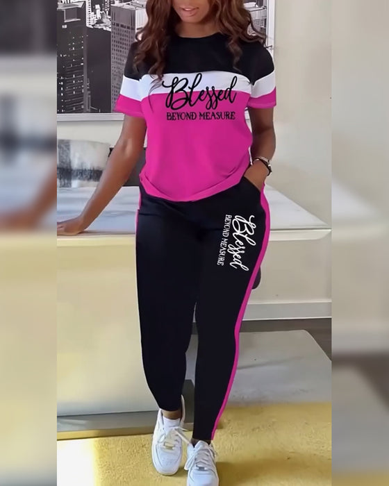 Set med tvådelad sport-t-shirt