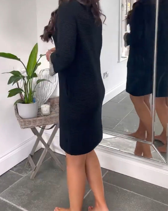 Elegant klänning i rund hals