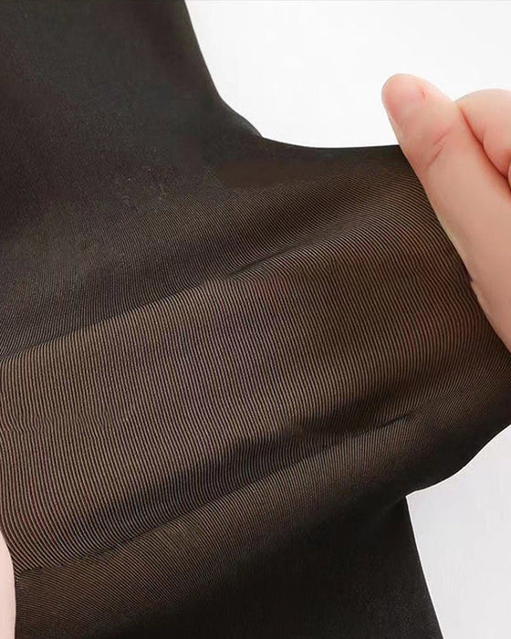 Falska genomskinliga varma plyschfodrade elastiska strumpbyxor