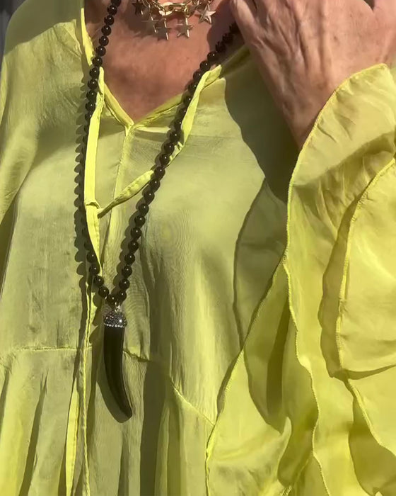 Blus Ruffle Fladdermusärm Fladdermusärm