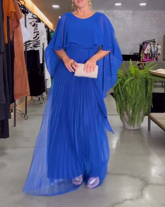 A-formad maxiklänning med rund halsringning